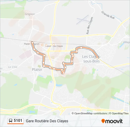 5101 Bus Line Map