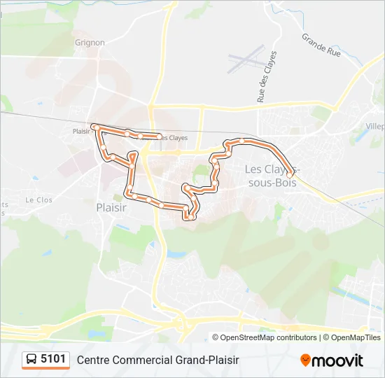 5101 Bus Line Map