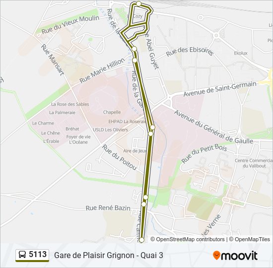 5113 bus Line Map