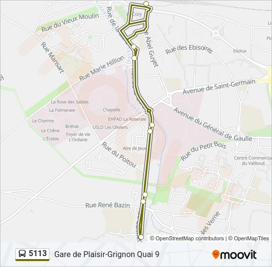 5113 Bus Line Map