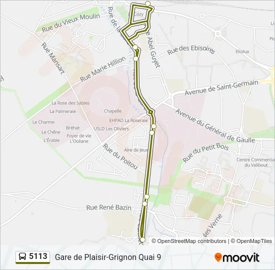 5113 Bus Line Map