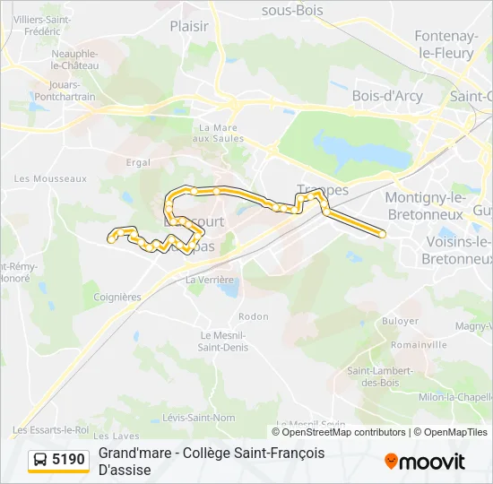 5190 Bus Line Map