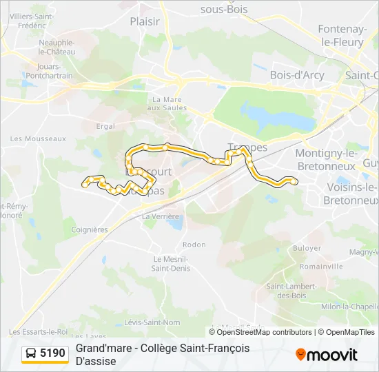 5190 Bus Line Map