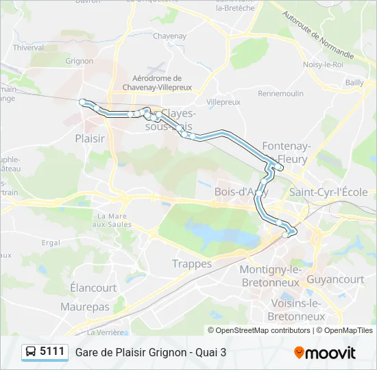 5111 Bus Line Map