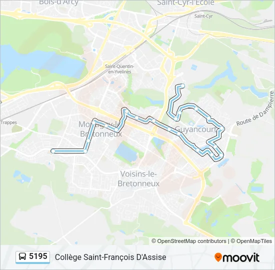 5195 Bus Line Map