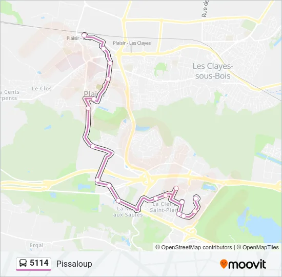 5114 Bus Line Map