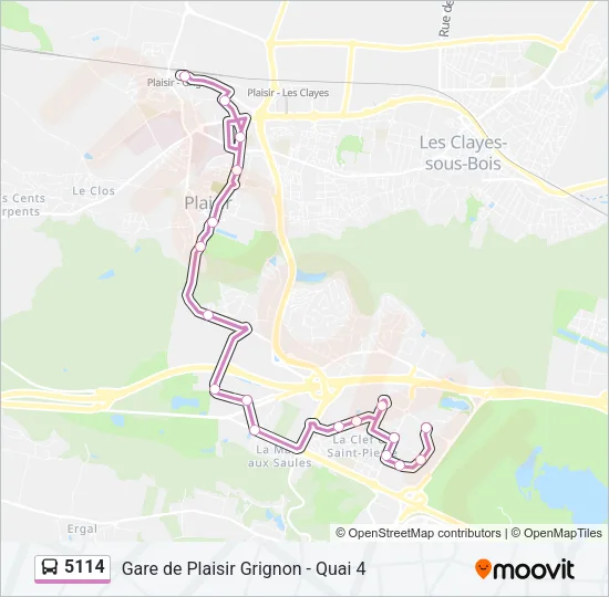 5114 Bus Line Map