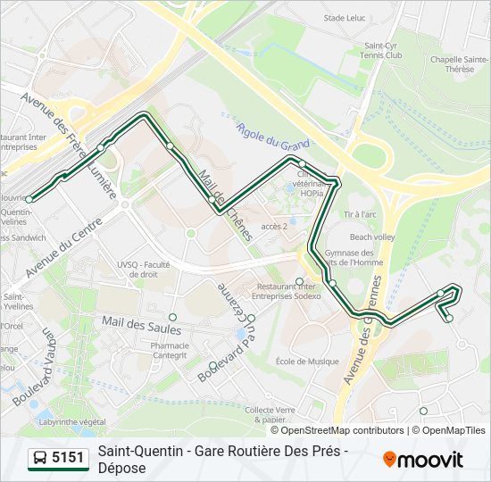 5151 Bus Line Map