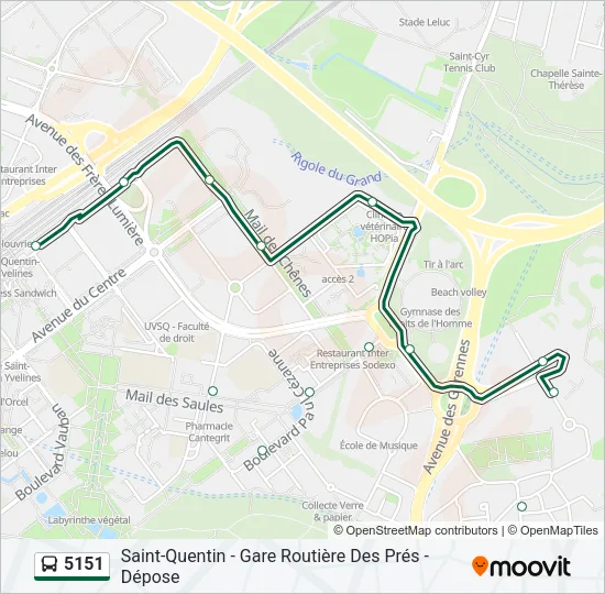 5151 Bus Line Map