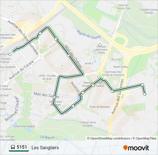 5151 Bus Line Map