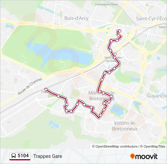 5104 Bus Line Map