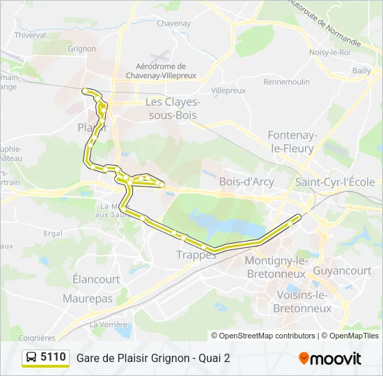 5110 Bus Line Map