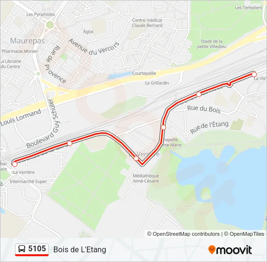 5105 Bus Line Map