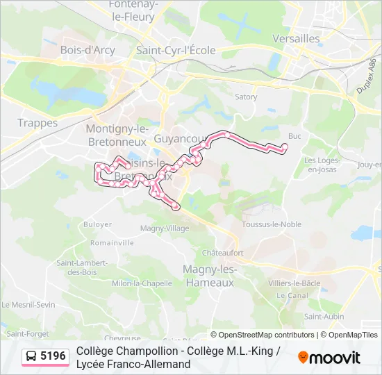 5196 Bus Line Map