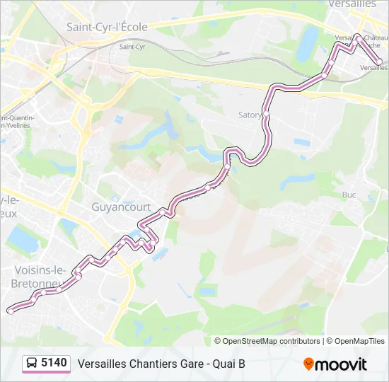 5140 Bus Line Map
