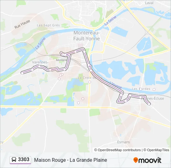 3303 Bus Line Map
