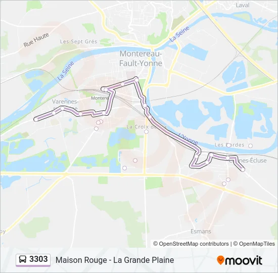 3303 Bus Line Map