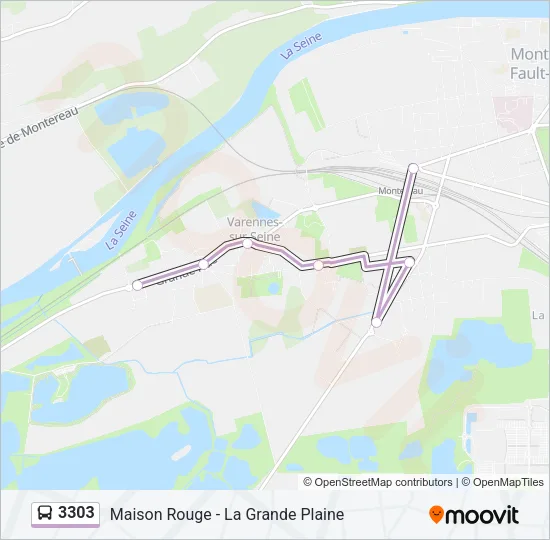 3303 Bus Line Map