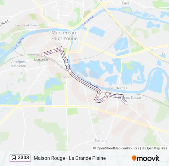 3303 Bus Line Map
