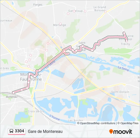 3304 Bus Line Map