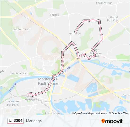 3304 Bus Line Map