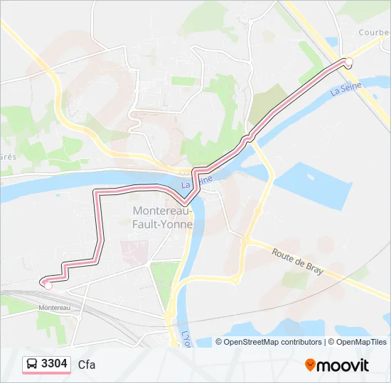 3304 Bus Line Map
