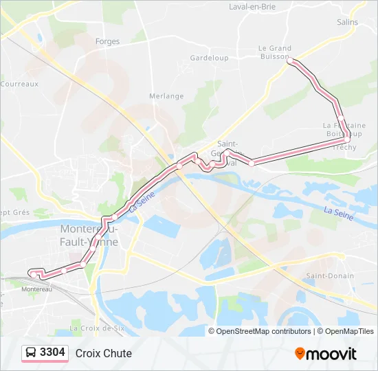 3304 Bus Line Map