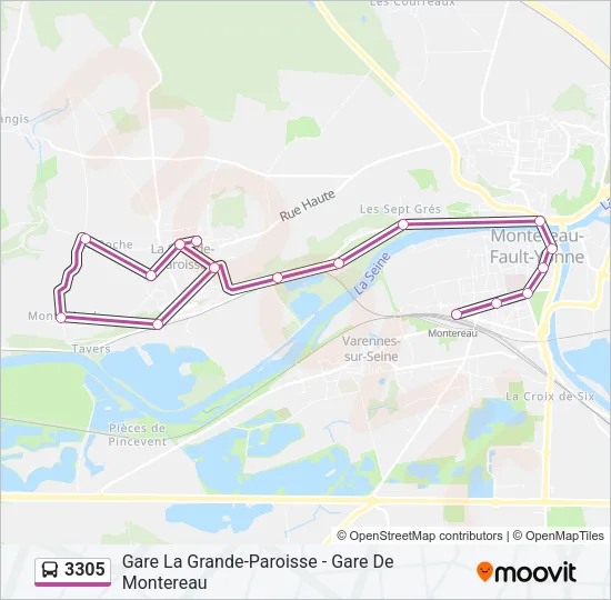 3305 Bus Line Map