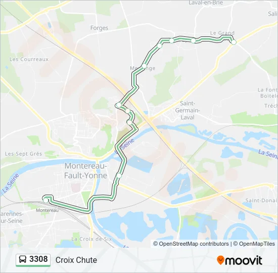 3308 Bus Line Map