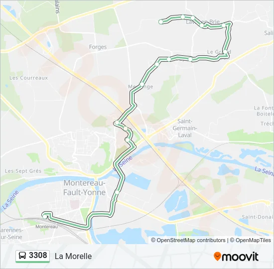 3308 Bus Line Map