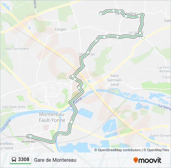 3308 Bus Line Map