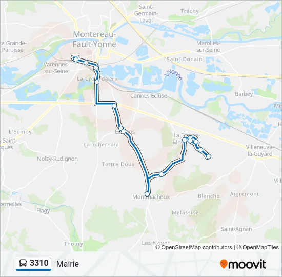 3310 Bus Line Map