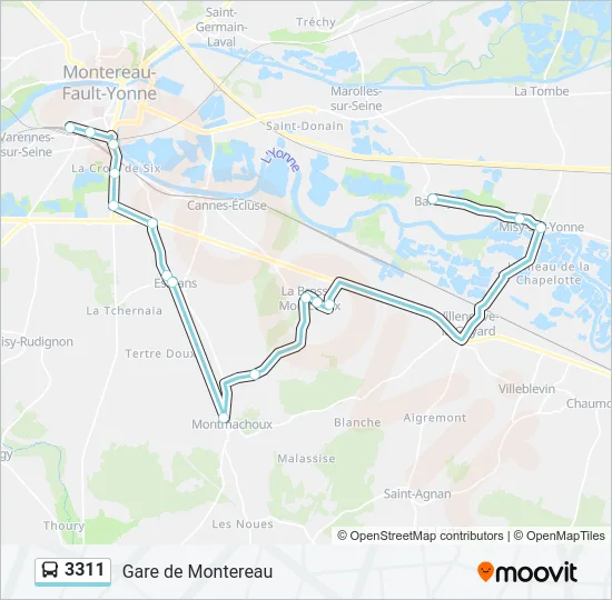 3311 Bus Line Map