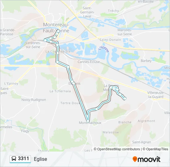 3311 Bus Line Map