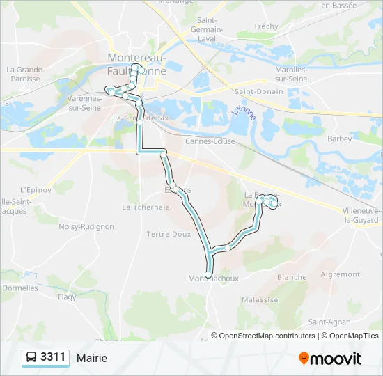 3311 Bus Line Map