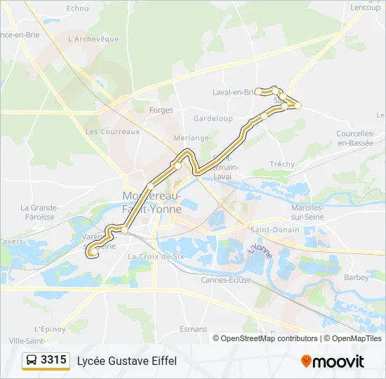 3315 Bus Line Map