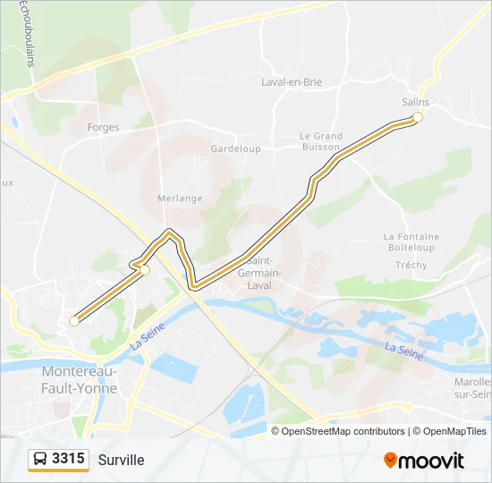 3315 Bus Line Map