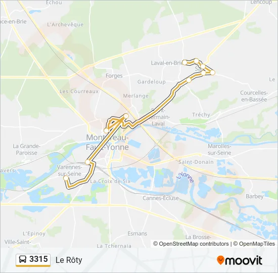 3315 Bus Line Map