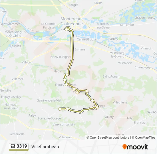 3319 Bus Line Map