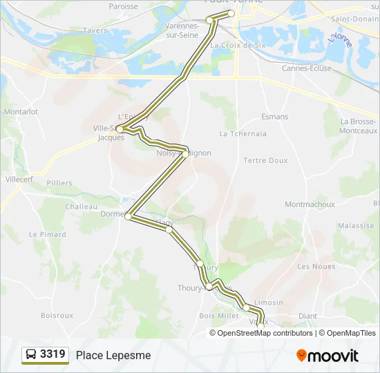 3319 Bus Line Map