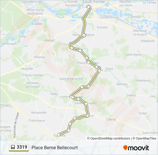 3319 Bus Line Map