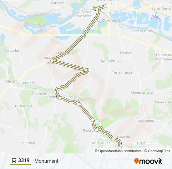 3319 Bus Line Map