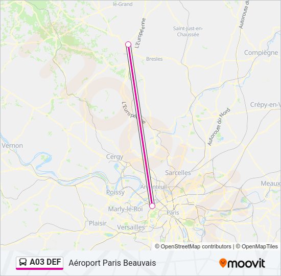 A03 DEF Bus Line Map