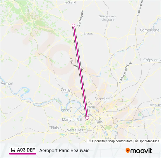 A03 DEF Bus Line Map