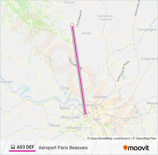 A03 DEF Bus Line Map