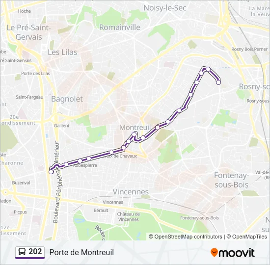 202 Bus Line Map