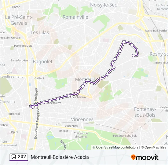 202 Bus Line Map