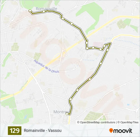 129 Bus Line Map