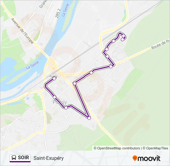 SOIR Bus Line Map