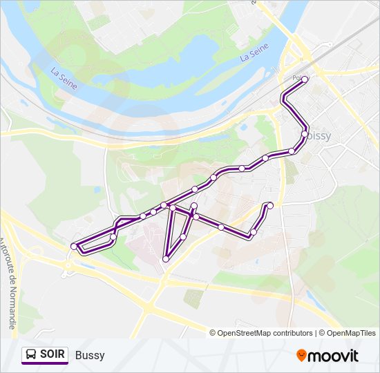SOIR Bus Line Map